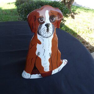 Dogs By Nina Lyman Boxer Vase Puppy Ceramic